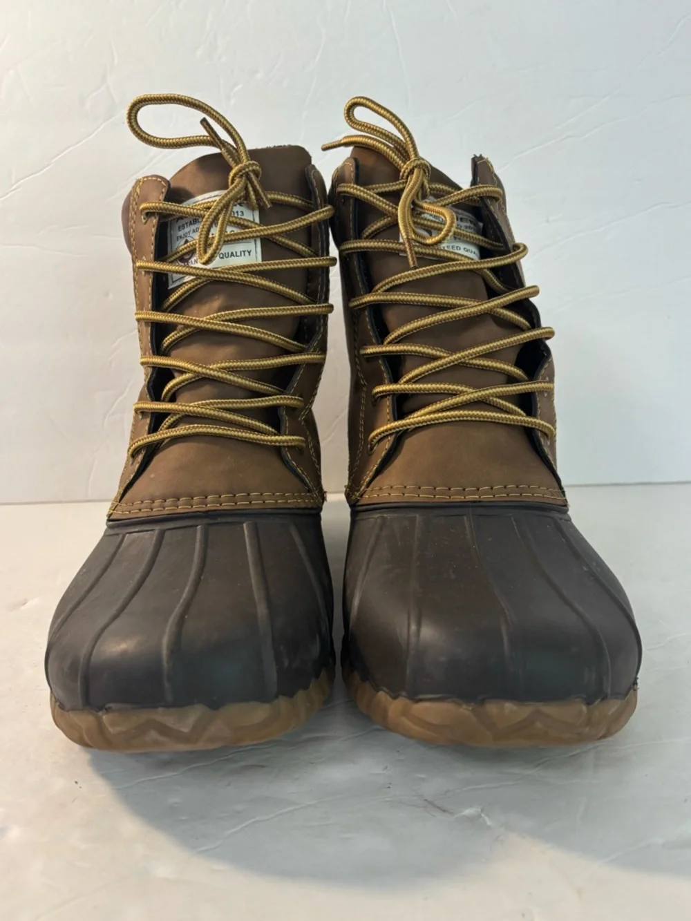 ALEADER Brown/Tan Duck Boot Size 10